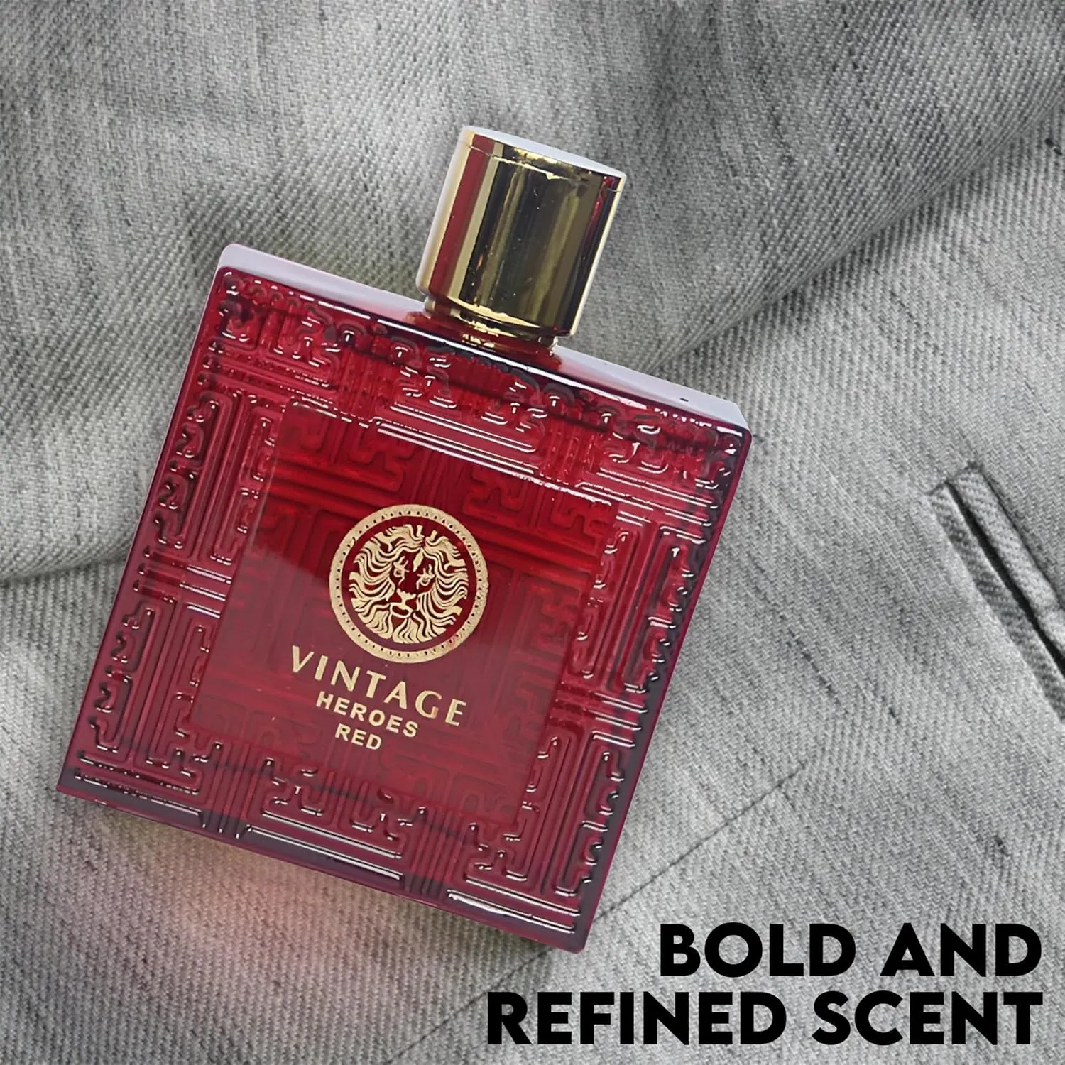 1 Billion&Vintage Heroes Red Combo Men's Cologne- Eau De Toilette Spray Perfume, Fragrance For Men- Daywear, Casual Daily Cologne Set 3.4 Oz Bottle- Ideal EDT Beauty Gift for Birthday, Anniversary