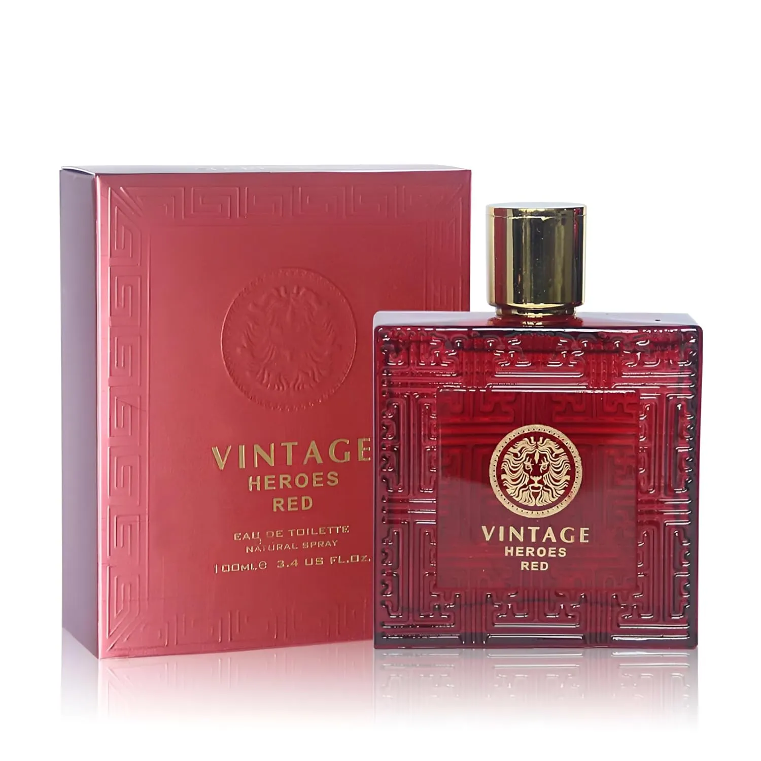 1 Billion&Vintage Heroes Red Combo Men's Cologne- Eau De Toilette Spray Perfume, Fragrance For Men- Daywear, Casual Daily Cologne Set 3.4 Oz Bottle- Ideal EDT Beauty Gift for Birthday, Anniversary