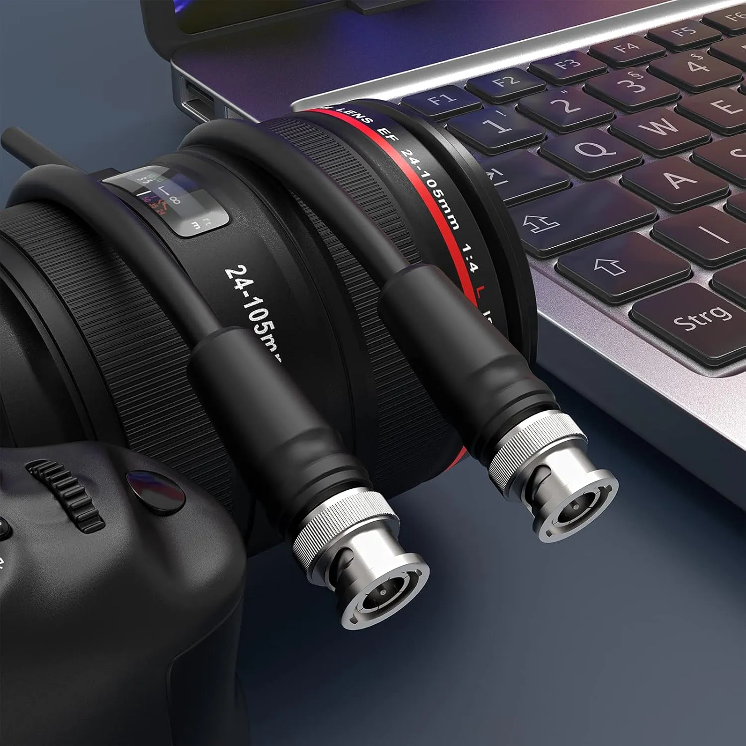 100 ft SDI Video Cable, 4K@60Hz, Supports 12G/6G/3G/HD-SDI, 75ohm BNC, Perfect for Blackmagic SDI Converter & Video Security Camera