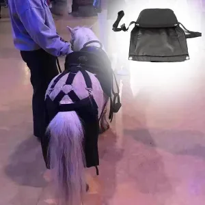 1/2/ 3/4/ 5 PCS Equine Diaper Manure Catcher Bag, Washable Pony Diaper Bag with PU Inner Lining, Portable Horse Muck Collection Bag with Attachment(3PCS,Medium)