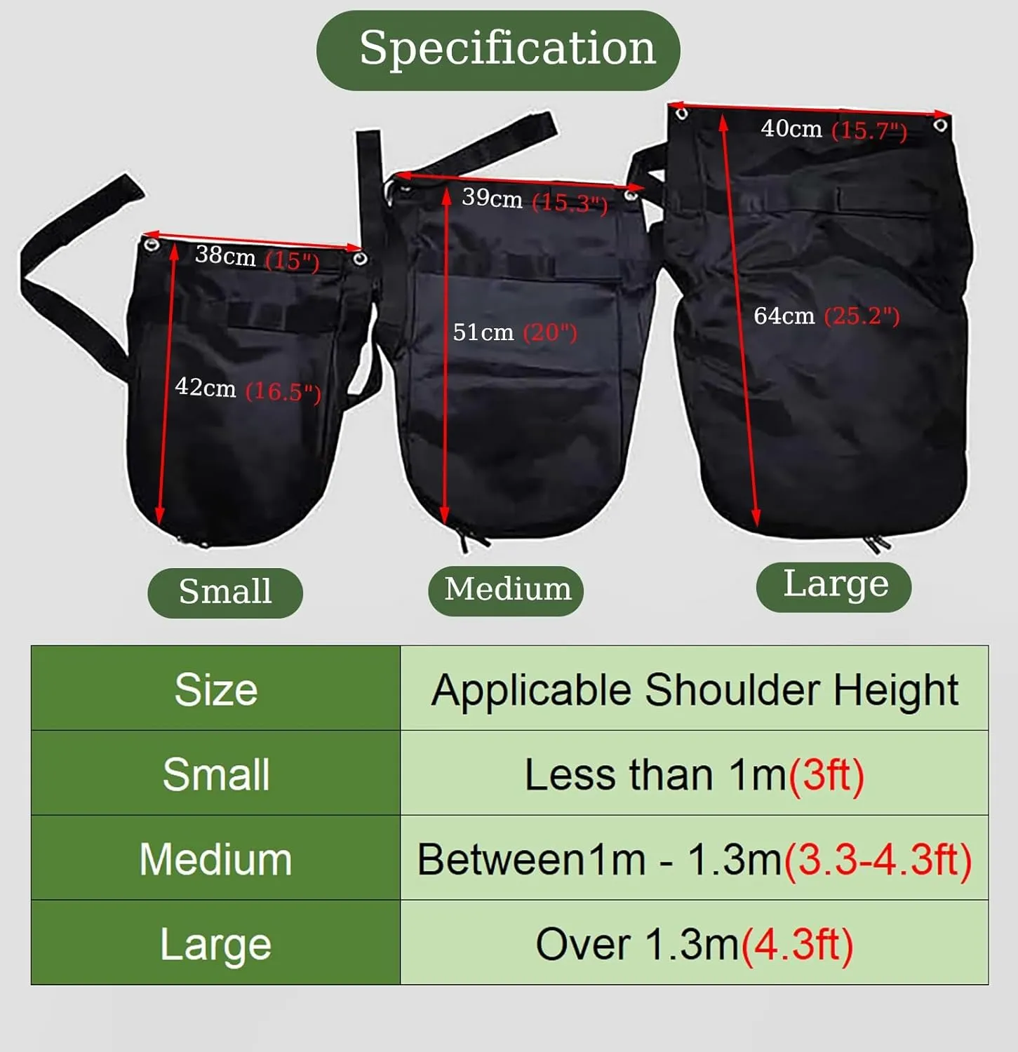 1/2/ 3/4/ 5 PCS Equine Diaper Manure Catcher Bag, Washable Pony Diaper Bag with PU Inner Lining, Portable Horse Muck Collection Bag with Attachment(3PCS,Medium)