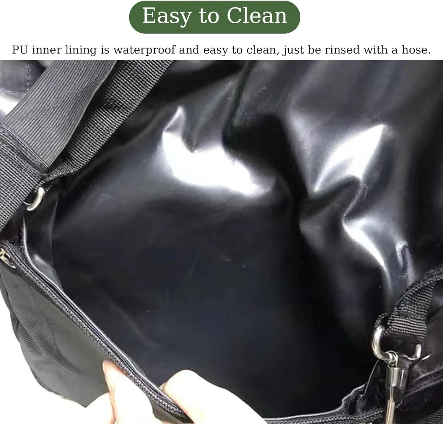 1/2/ 3/4/ 5 PCS Equine Diaper Manure Catcher Bag, Washable Pony Diaper Bag with PU Inner Lining, Portable Horse Muck Collection Bag with Attachment(3PCS,Medium)