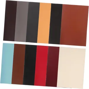 12 Pcs Self Stick PU Leather Repair Patch Versatile Fake Leather Sticker for Sofa Furniture Handbags Car Seats Easy Peel Stick Durable Realistic Lychee Grain Texture