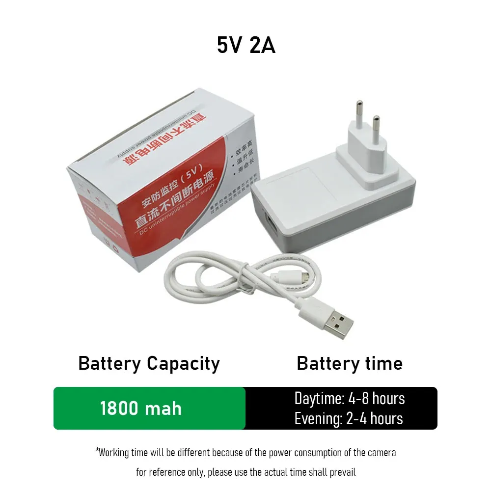 12V 2A UPS Security Camera Special Power Cable Built-in Battery Independent Power Supply 24 Hours Working Monitor Power Supply