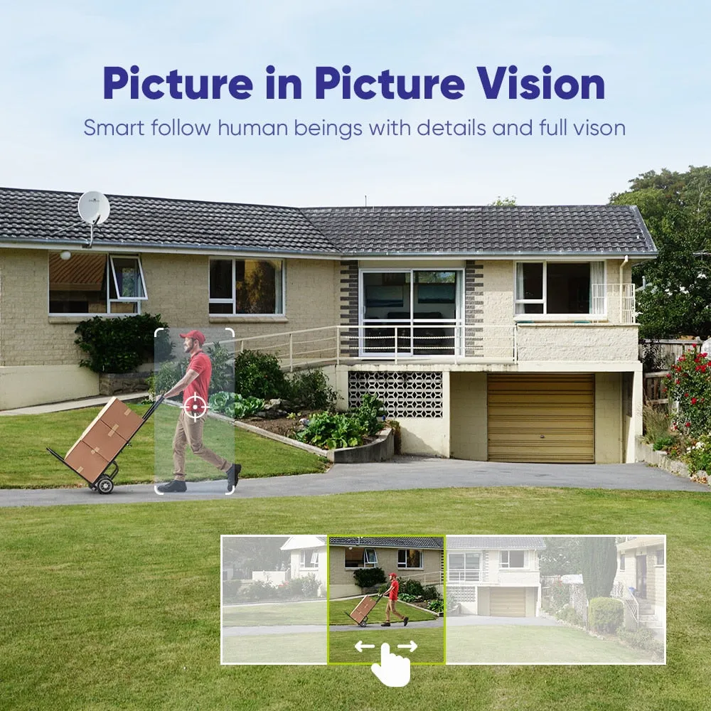 180° Ultra Wide Angle 4MP Outdoor Security Camera