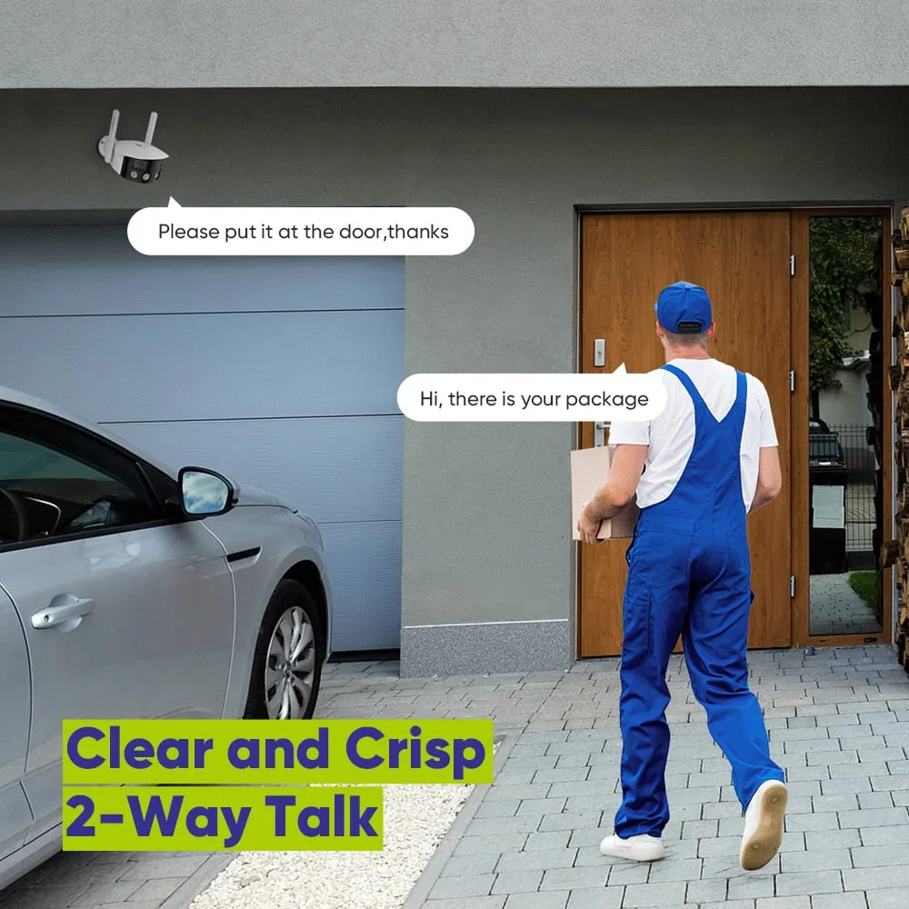 180° Ultra Wide Angle 4MP Outdoor Security Camera