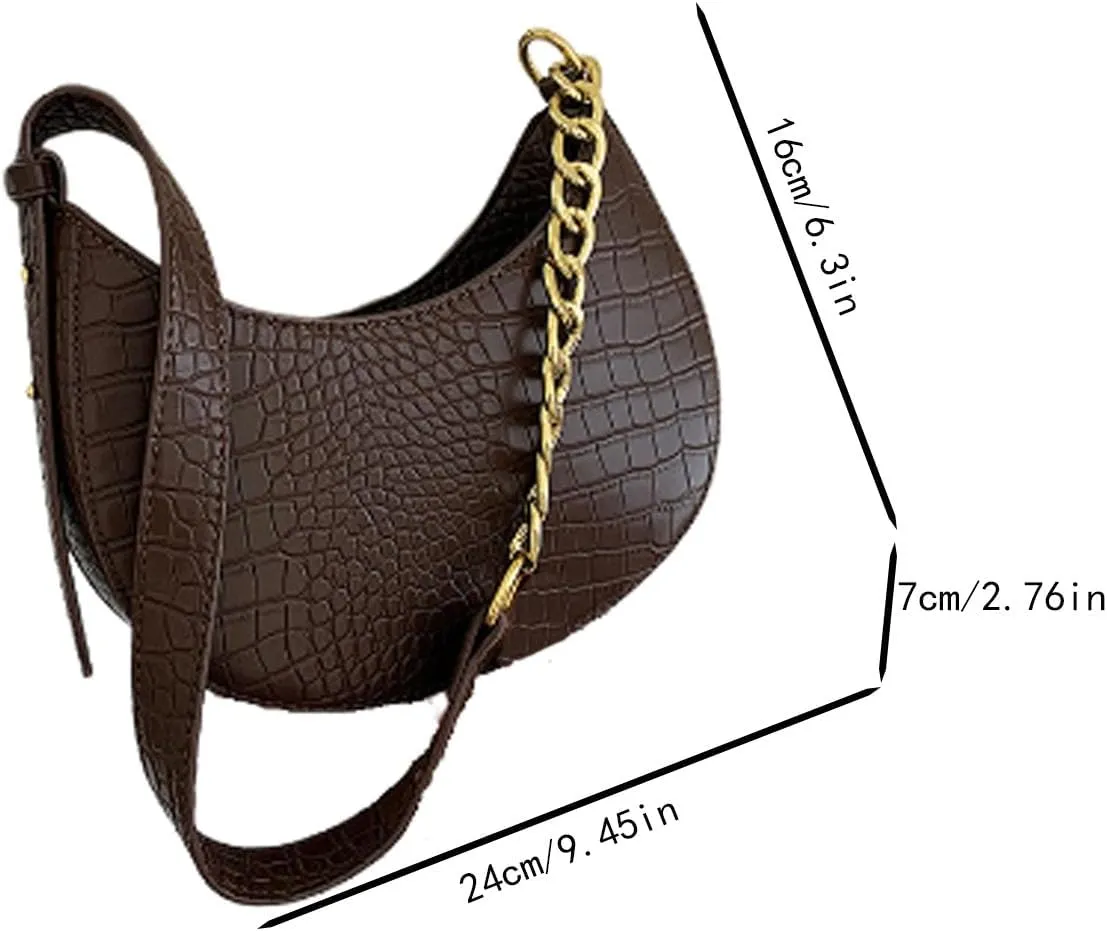 1pcs Shoulder Bag Retro Classic Purse Clutch Shoulder Tote Hand Bag with Zipper Closure for Women (coffee)