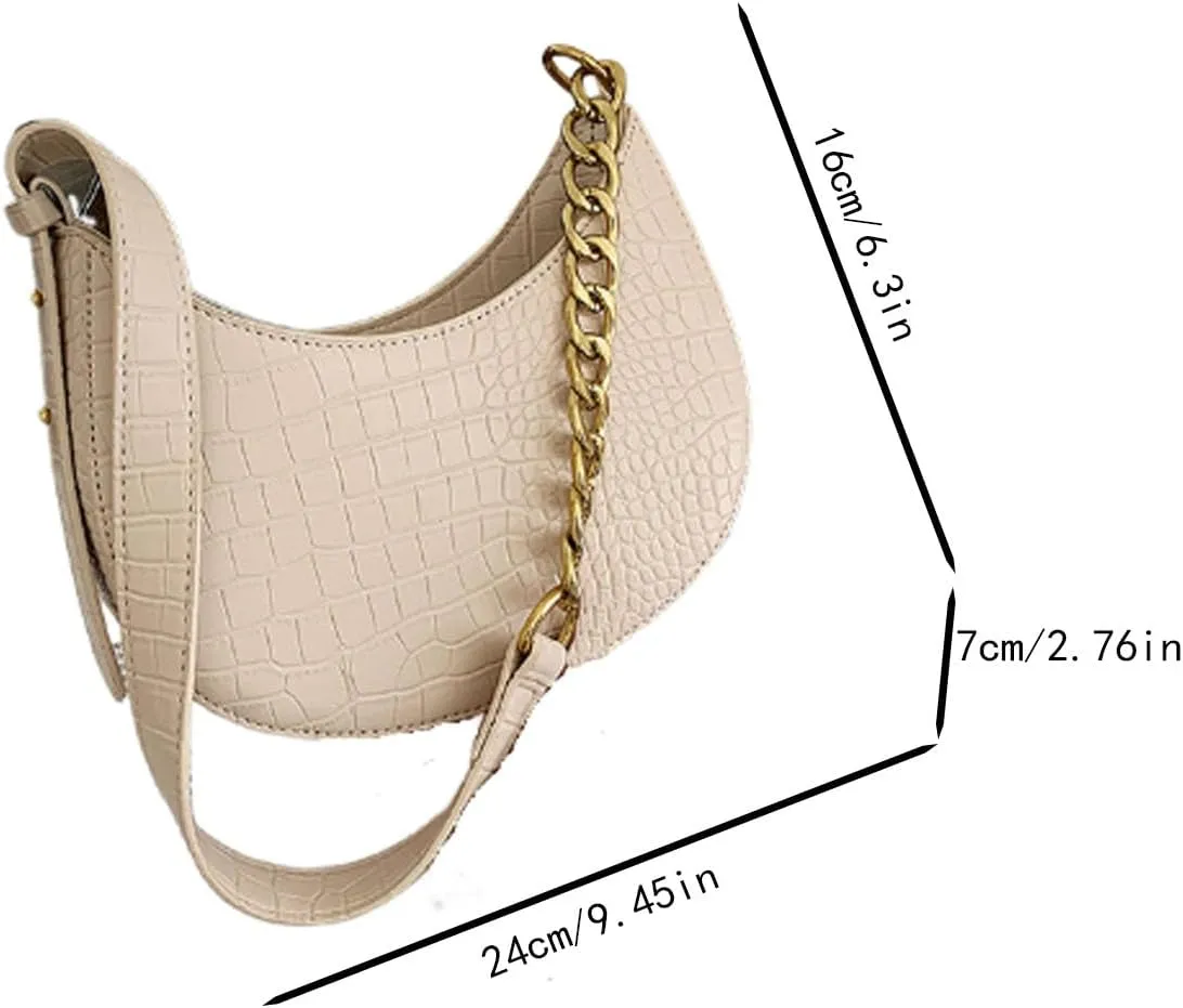 1pcs Shoulder Bag Retro Classic Purse Clutch Shoulder Tote Hand Bag with Zipper Closure for Women