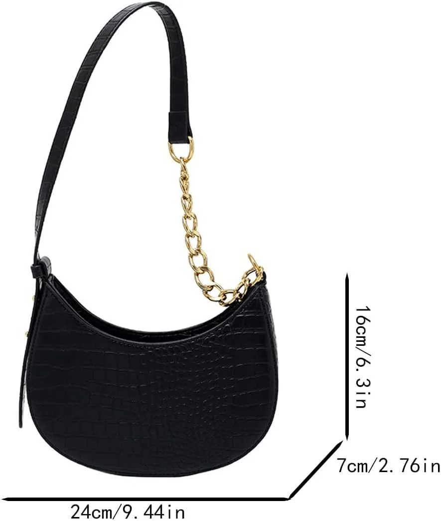 1pcs Shoulder Bag Retro Classic Purse Clutch Shoulder Tote Hand Bag with Zipper Closure for Women