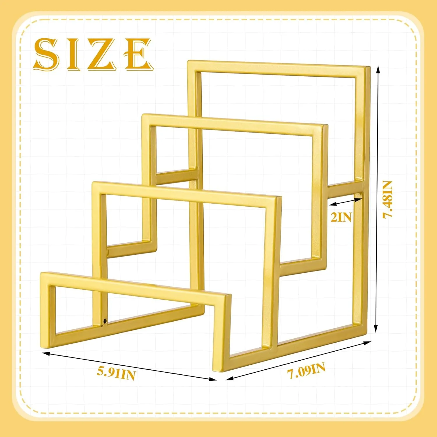 2 Pack Purse Organizer for Closet Display 3 Layer Gold Riser Stand Clutch Purse Organizer Display Metal Wallet Rack for Handbag Home Retail Boutique Store Supplies