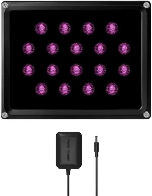 200ft Long Range IR Illuminator | BI18 90° LED Outdoor IR Flood Light for Security Camera (w/Power Adapter)