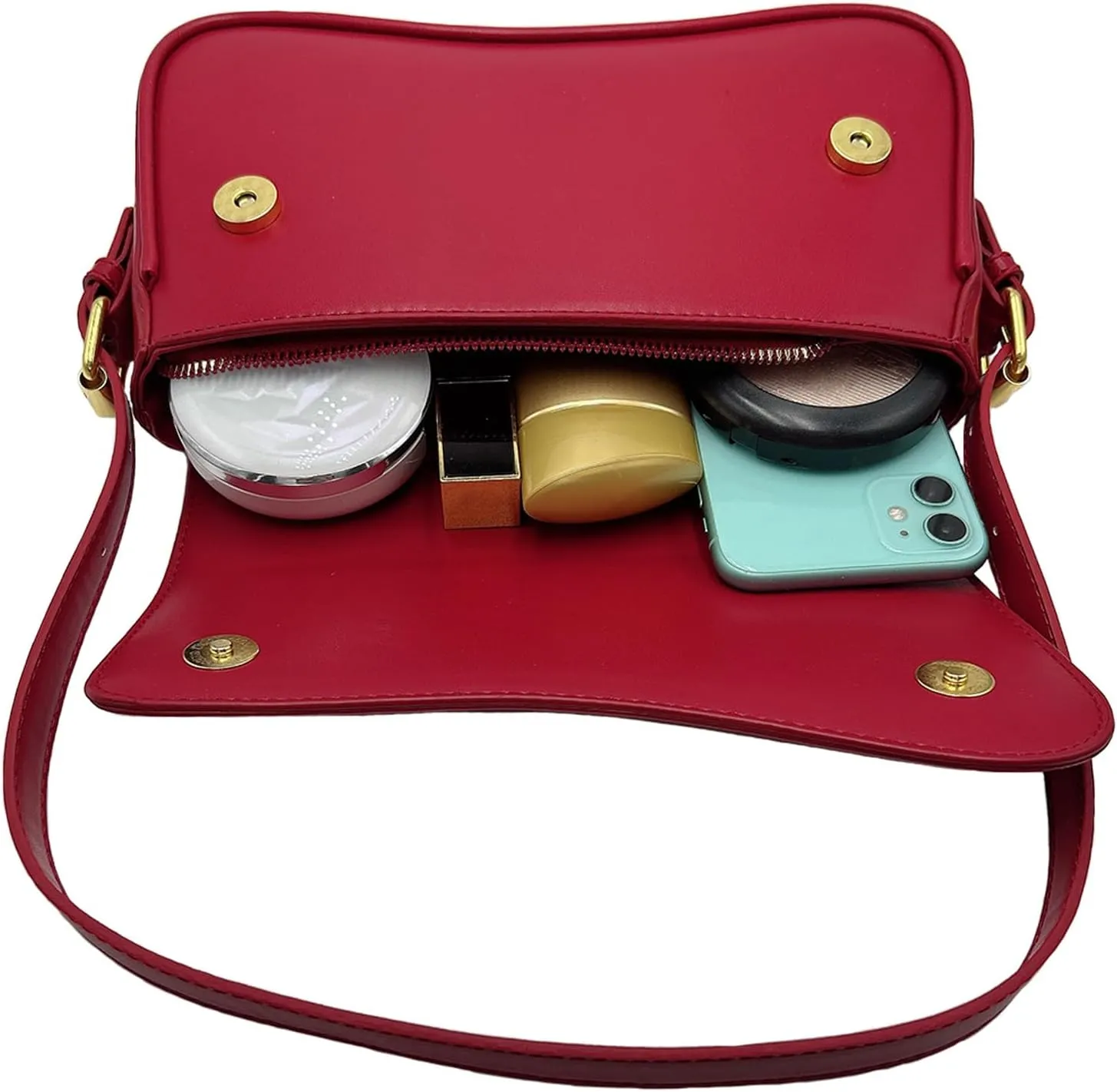 2025 Shoulder Bag for Women PU Leather Shoulder Purse Tote Bag Crossbody Purses for Women Trendy with 2 Removable Straps