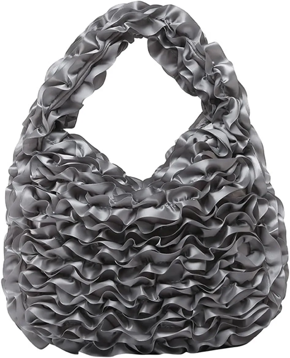 2025 Women's Petal Tote Bag Shoulder Handbag Summer Lightweight Beach Hobo Bag Underarm Purse Large Y2k Petal Handbag