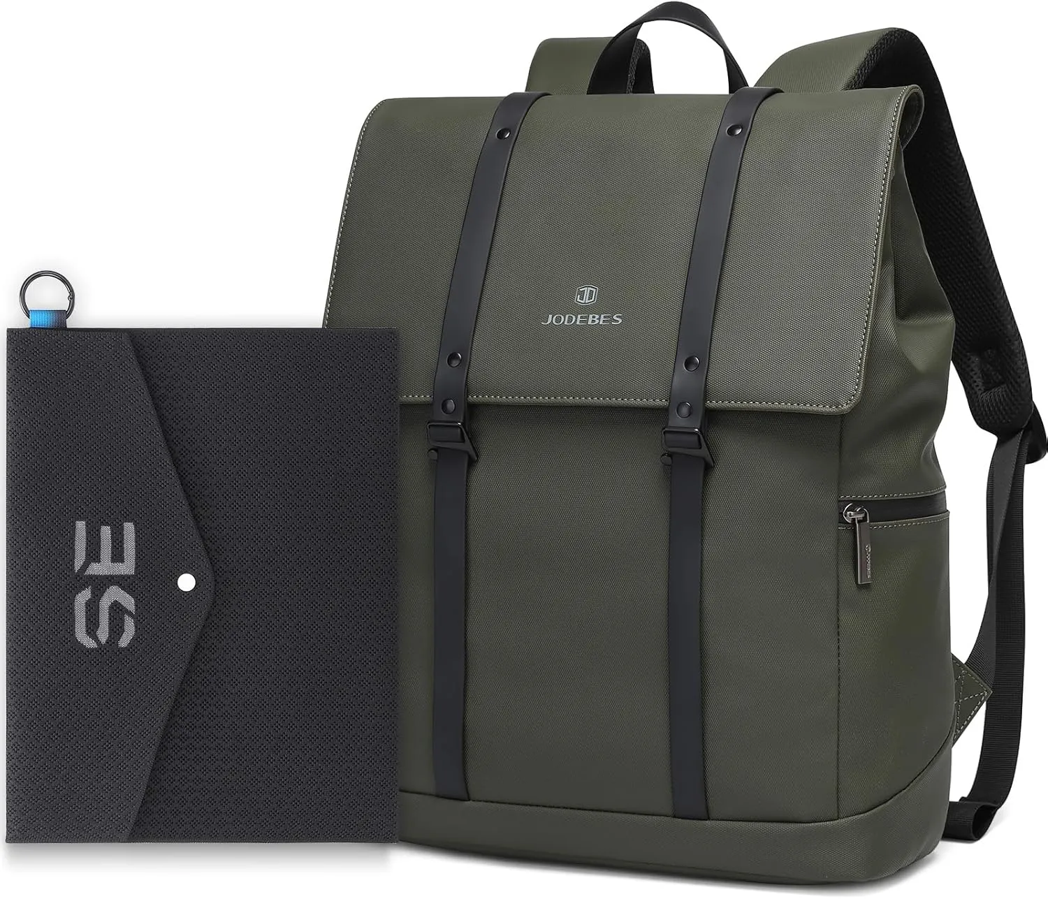 22L Travel Backpack Business Anti-Theft Slim & Sturdy Water-Resistant College Computer Extra File Folder Men & Women File 17.3 Inch Notebook (Green)