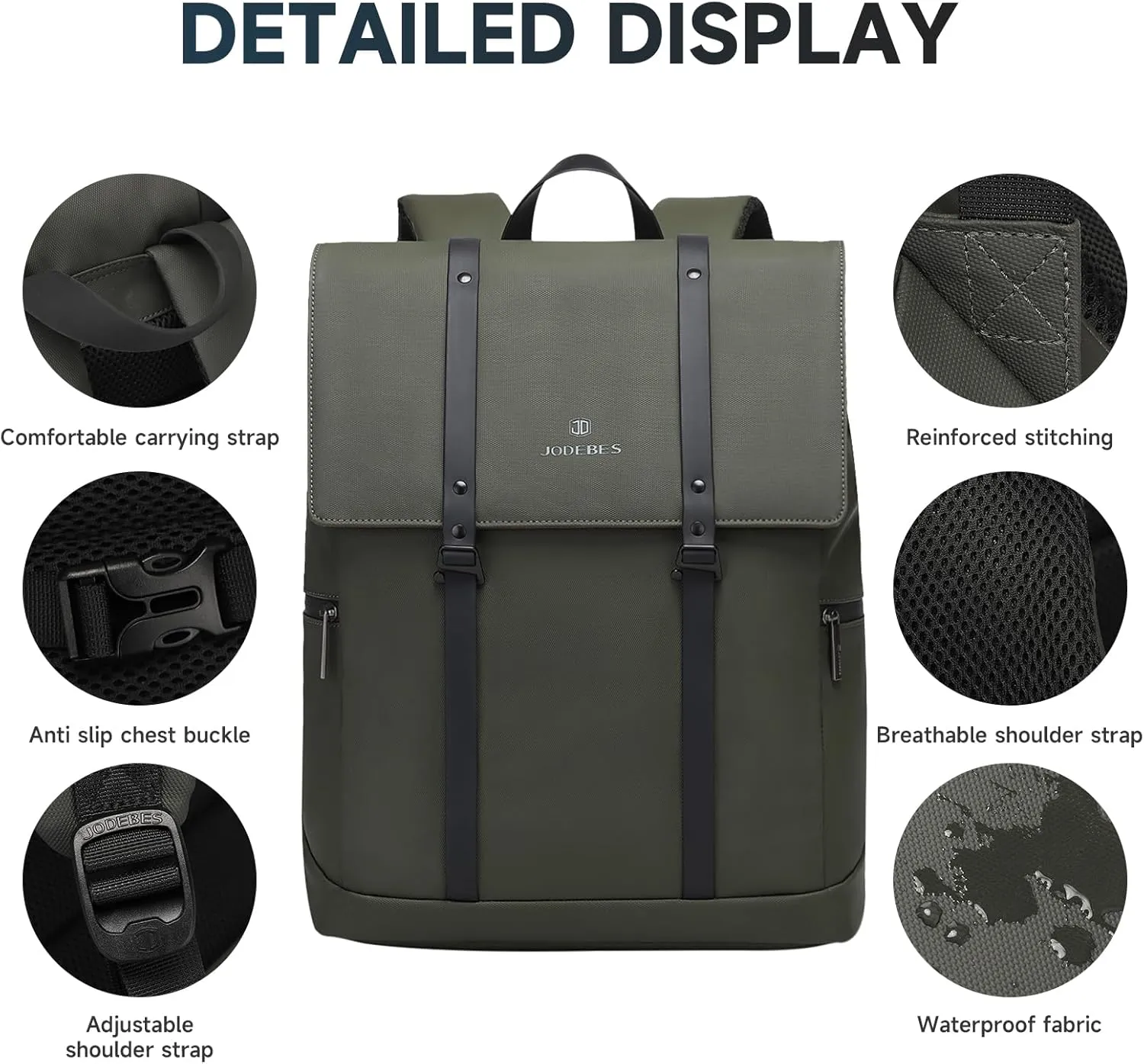 22L Travel Backpack Business Anti-Theft Slim & Sturdy Water-Resistant College Computer Extra File Folder Men & Women File 17.3 Inch Notebook (Green)