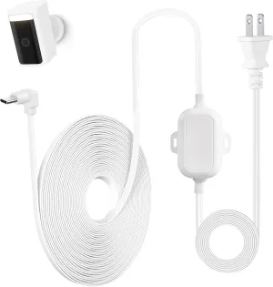 25FT Outdoor Power Adapter for WYZE Battery Cam Pro, IP67 Weatherproof Extension Cable for Wyze Camera, Power Cord Charge Your Wyze Cam for Outdoor Use