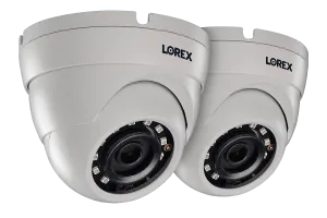2K (5MP) Super HD Weatherproof Color Night Vision Dome Security Camera (2-pack)
