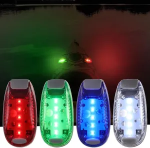 4 Led Navigation Lights, Red Green Blue White For Boat Bow, Kayak, Flashing & Blinking Modes, Easy Setup