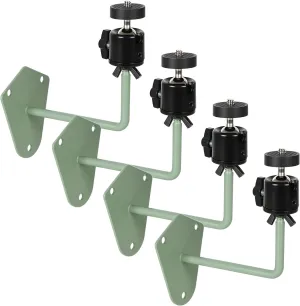4 Pack Adjustable Metal Wall Mount Bracket for Arlo Pro 2/3/4/5/Ultra, Ring Stick Up Cam, Wyze Cam V3, Eufy Cam, Roelink Argus, 360° Rotation, Indoor/Outdoor Use (Black)