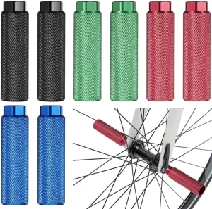 4 Pairs Aluminum Pegs, Non-Slip Foot Pedals, Universal Fit For 3/8In Axles