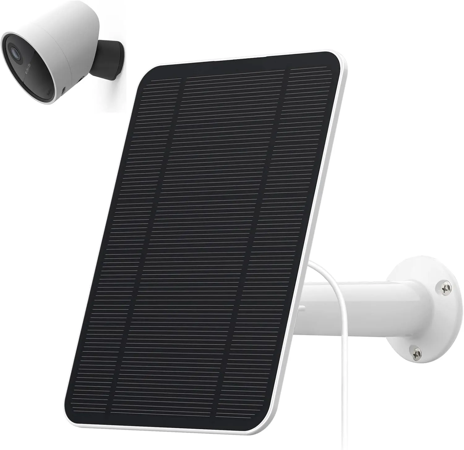 4W Solar Panel Compatible with SimpliSafe Outdoor Camera, Includes Secure Wall Mount, IP65 Weatherproof,13.1ft Power Cable (1)