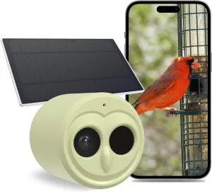 5G Bird Watching Camera, Hibird Smart AI Identify and Auto Capture 10000  Bird Species IP66 Mini Wireless Watching Camera with Solar Panel, Ideal Gift for Birds Lover