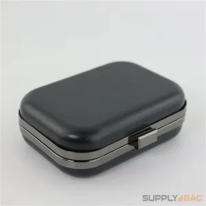 6 x 4.5 inch - Gunmetal Clamshell Clutch Frame with Covers