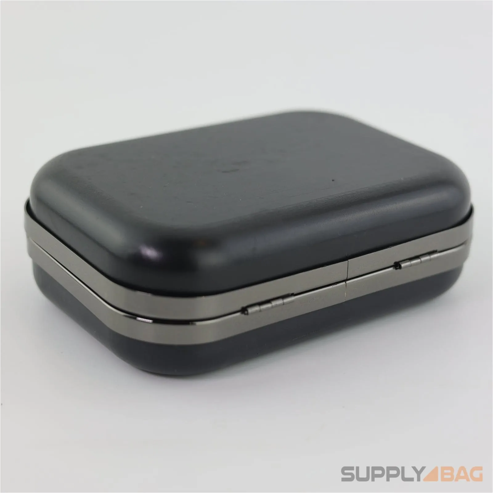6 x 4.5 inch - Gunmetal Clamshell Clutch Frame with Covers