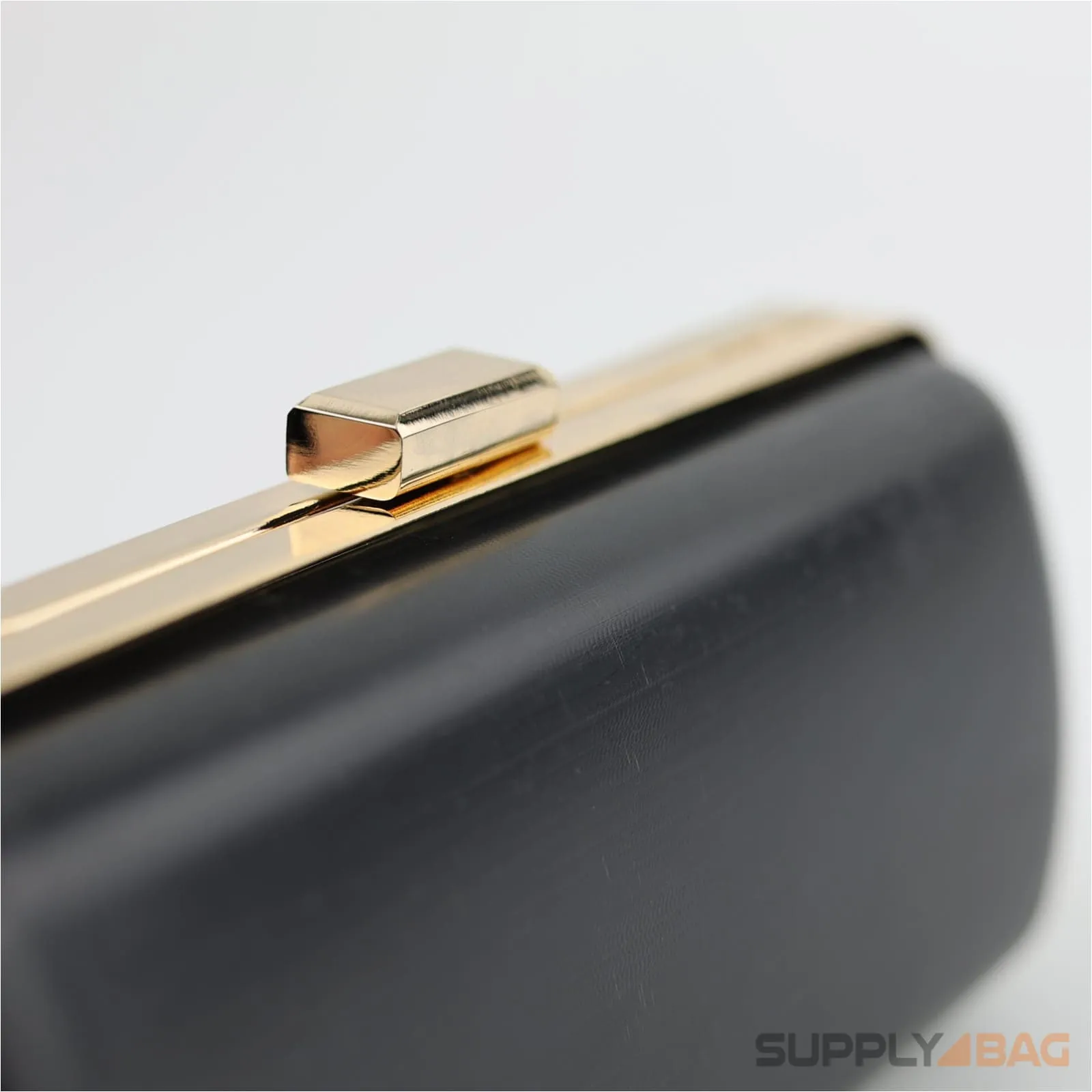 7 x 3 inch - Gold Clamshell Clutch Frame with Covers