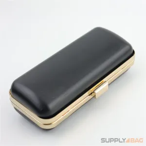 7 x 3 inch - Gold Clamshell Clutch Frame with Covers