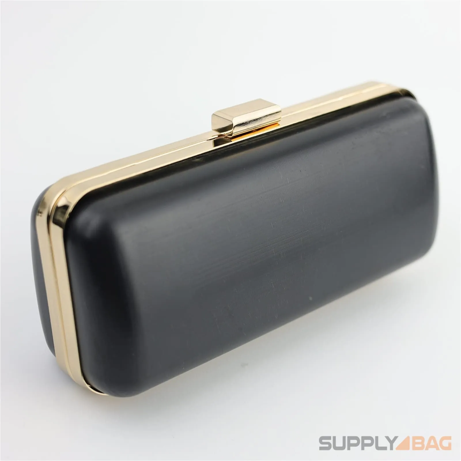 7 x 3 inch - Gold Clamshell Clutch Frame with Covers