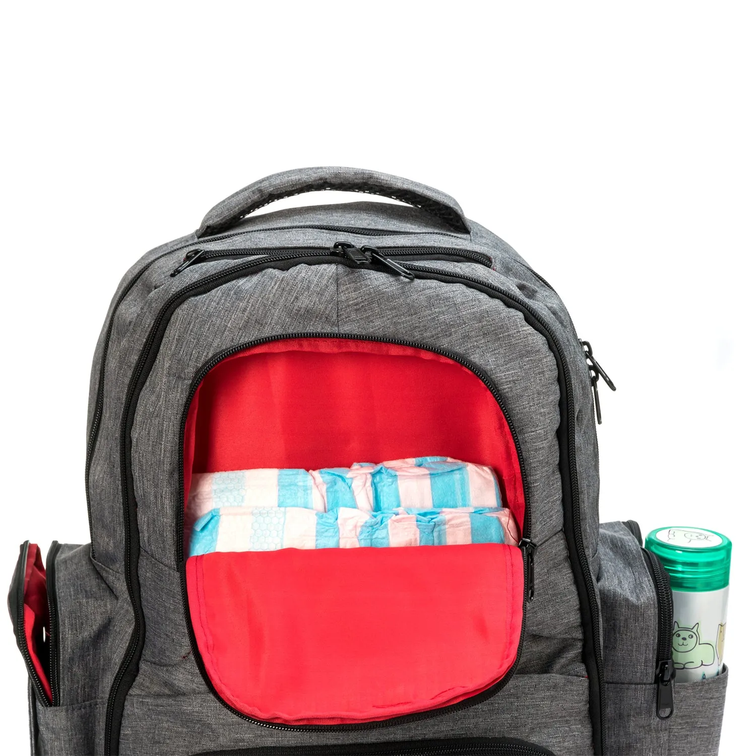 8 PACKS | $31.24 PER PACK ||    Wholesale Case Lot: 8 pcs Diaper Tote Baby Nappy Messenger Bag Travel Purse For Mom & Dad w/Stroller Straps & Changing Pad
