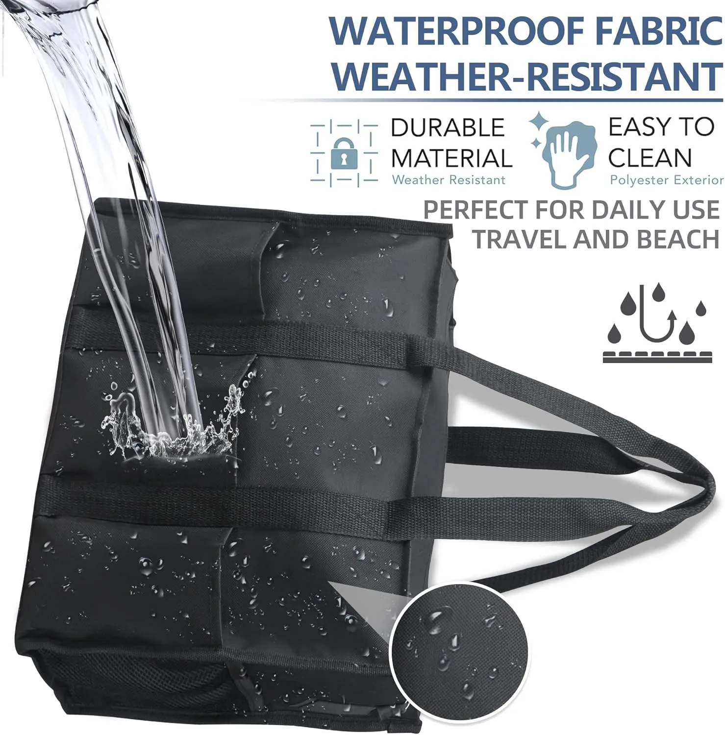 ABAMERICA Nurse Bags for Work: Multiple Pockets, Waterproof, Organizing Zip Top Clinical Bag for Nursing Students