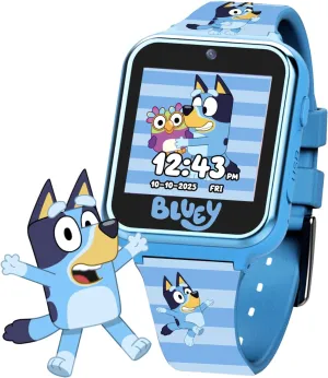Accutime Bluey Kids Smartwatch with Camera, Games, Pedometer and Audio Recorder for Creative Play and Learning, 1.5" Touchscreen, Blue, Fits 5.5"-8.0" Wrists, for Boys and Girls Ages 3 