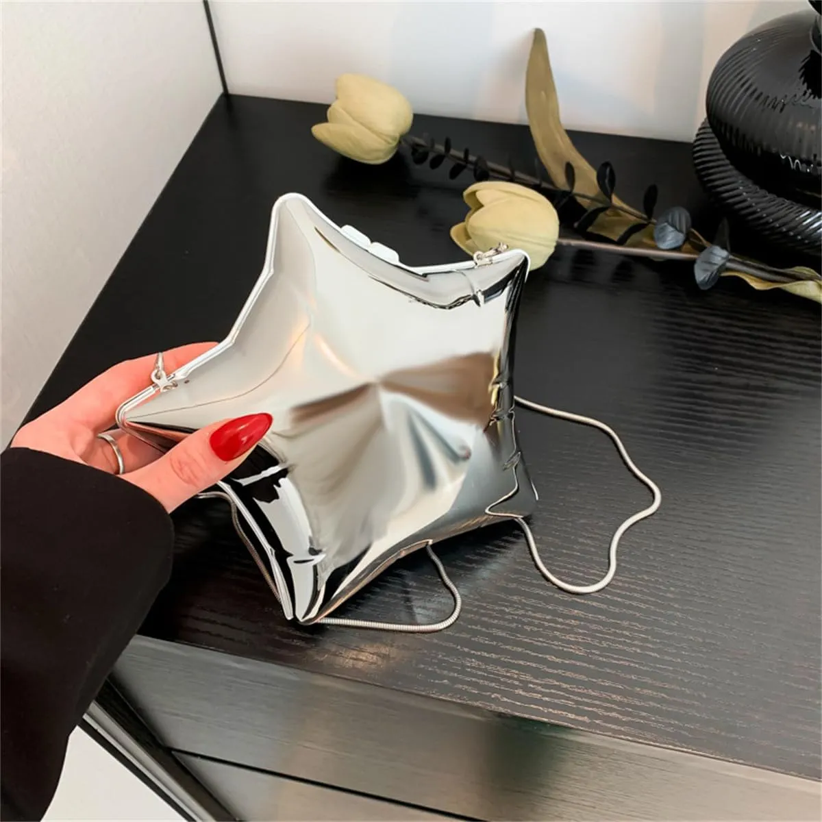 Acrylic Clutch for Women Evening HandBag Star Lipstick Bag for Wedding Party Prom Cocktail