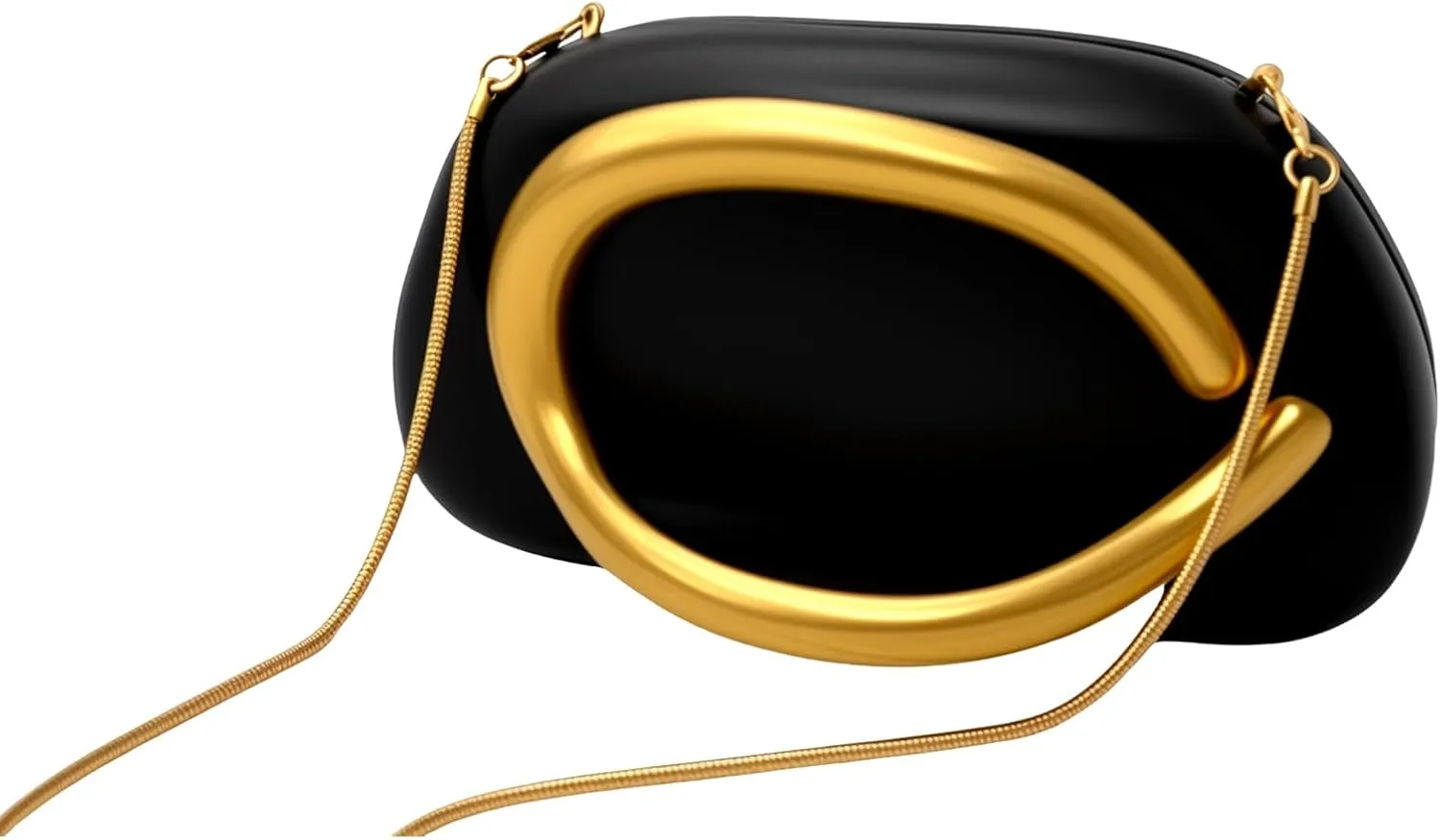 Acrylic Clutch Purses with Metal Handle Women's Evening Bag for Weddings & Parties, Skin-Touch Coating Handbag