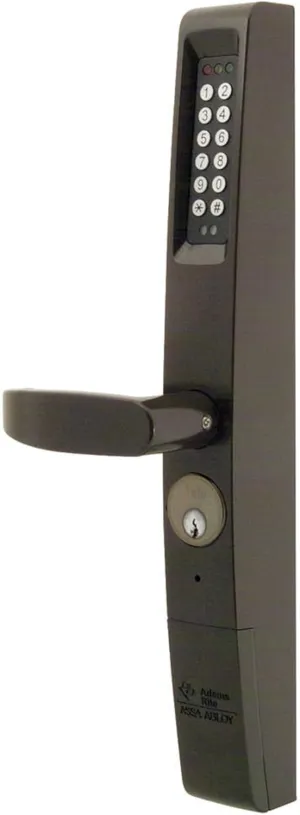 Adams Rite eForce-150 Powdercoat Dark Bronze Finish Keyless Entry Electric Lock, 1-3/4" Width x 15-3/8" Height (Pack of 1)