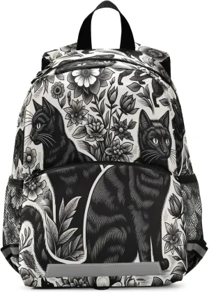 ALAZA Black Cats Vintage Toddler Backpack for Boys Girls Preschool Bag