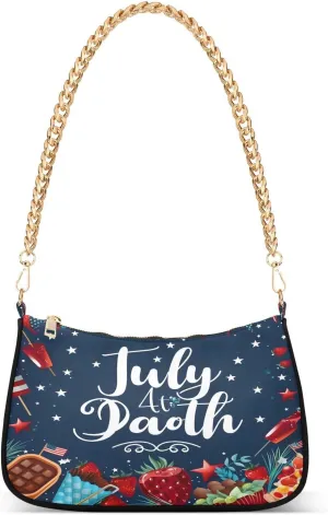 ALAZA Independence Day American Flag Blue Women's Handbags Tote Crossbody Bag Purse Ladies Shoulder Bag Hobo Handbag