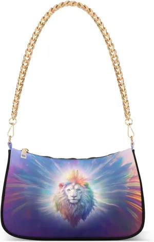 ALAZA Lion Artwork Shoulder Bag Purse for Women Tote Handbag with Zipper Closure