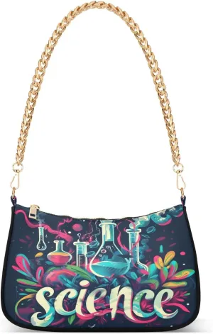 ALAZA Science Instruments Rainbow Shoulder Bag Purse for Women Tote Handbag with Zipper Closure