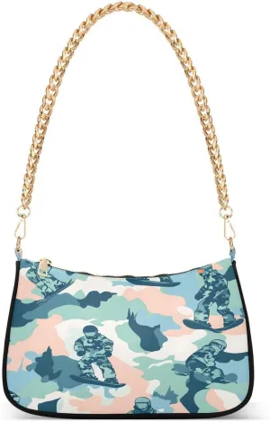 ALAZA Snowboarding Camo Women's Handbags Tote Crossbody Bag Purse Ladies Shoulder Bag Hobo Handbag