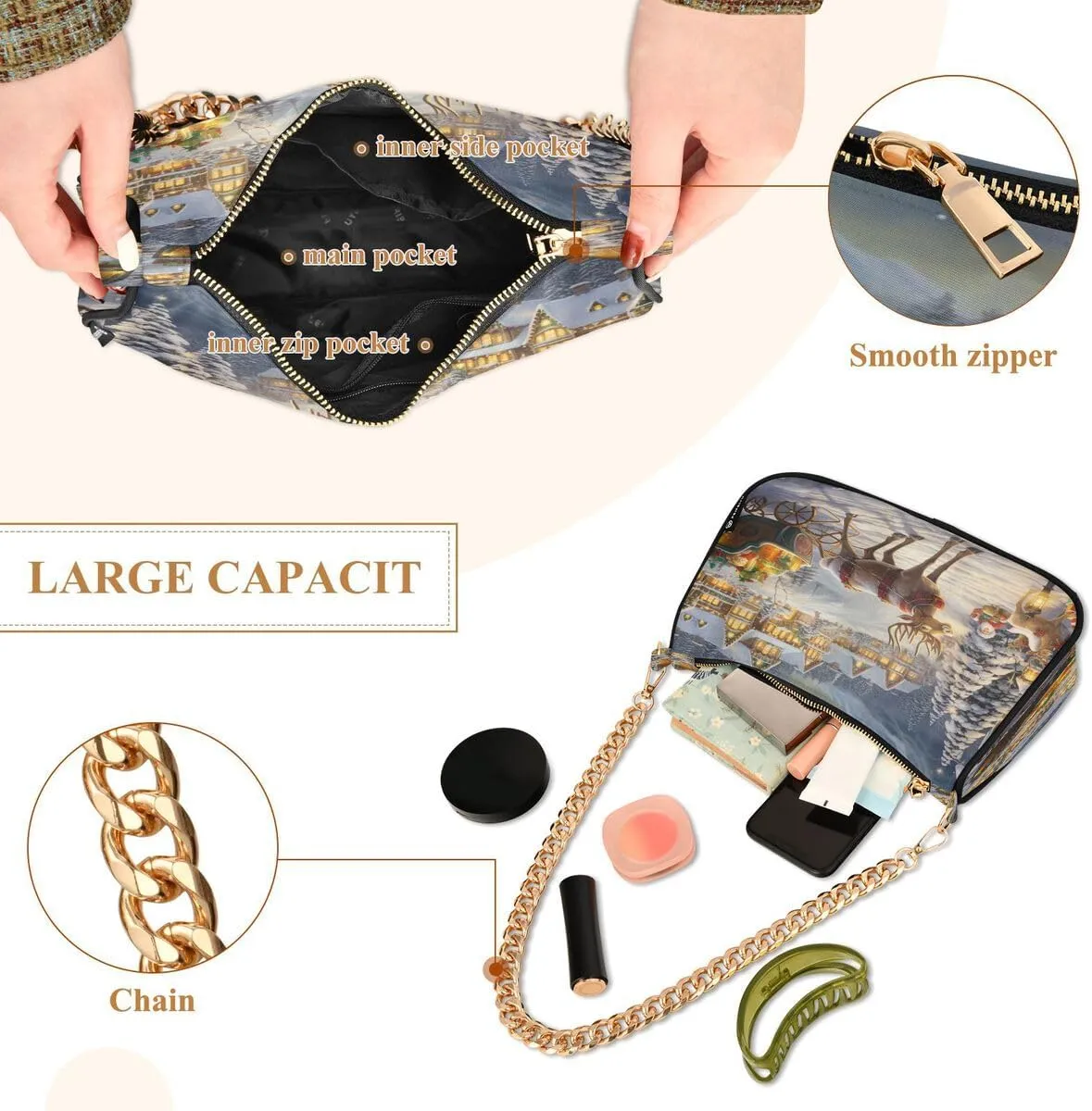 ALAZA Women's Handbags Tote Crossbody Bag Purse Ladies Shoulder Bag Hobo Handbag