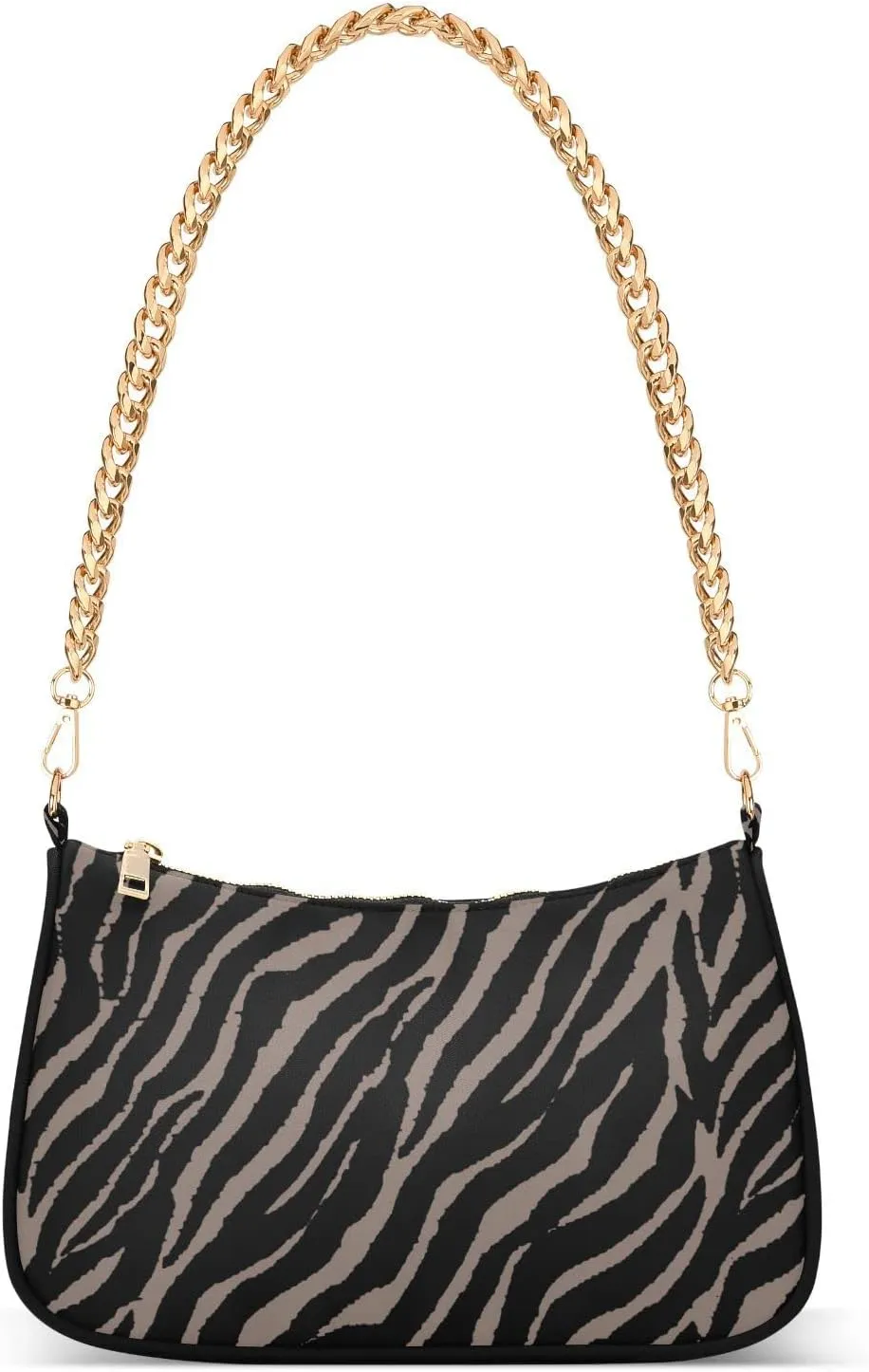 ALAZA Zebra Skin Print Animal Shoulder Bag Purse for Women Tote Handbag with Zipper Closure
