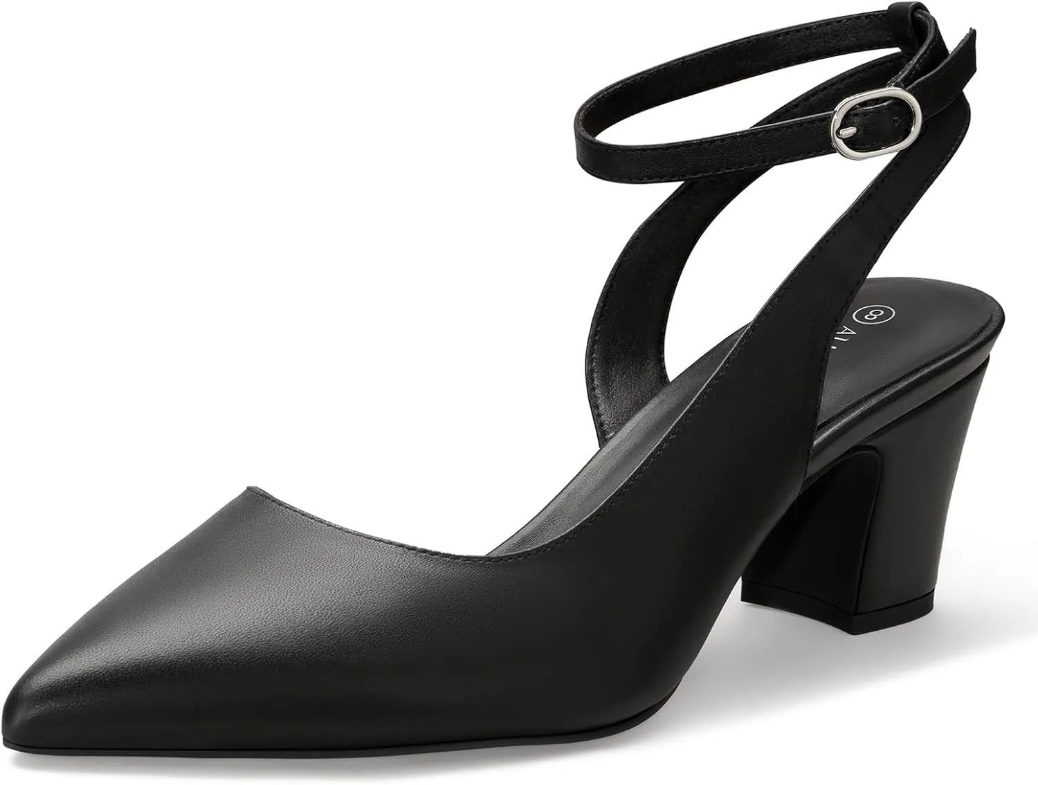 ALICEPUB Women's Closed Toe Heels Pumps Slingback Heels 2inch Chunky Block Heels Low Dress Shoes Comfortable Business Office Work Heels Wedding Shoes
