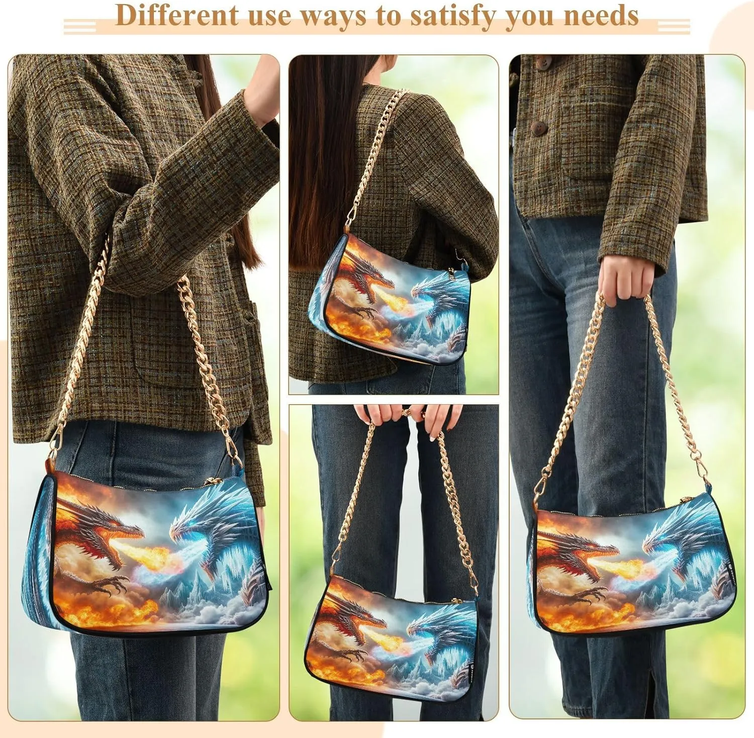 Almond Blossom Starry Night Small Shoulder Bag for Women, Purses for Women Trendy