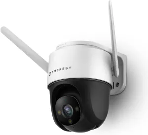 Amcrest 4MP Outdoor PT WiFi IP Camera Pan Tilt Zoom (Digital 16x) SmartHome WiFi Camera Security Speed Dome, Motorized Pan/Tilt, 98ft Nightcolor, WiFi (2.4Ghz), 107º FOV, IP66, (REP-ASH47-W) (Renewed)