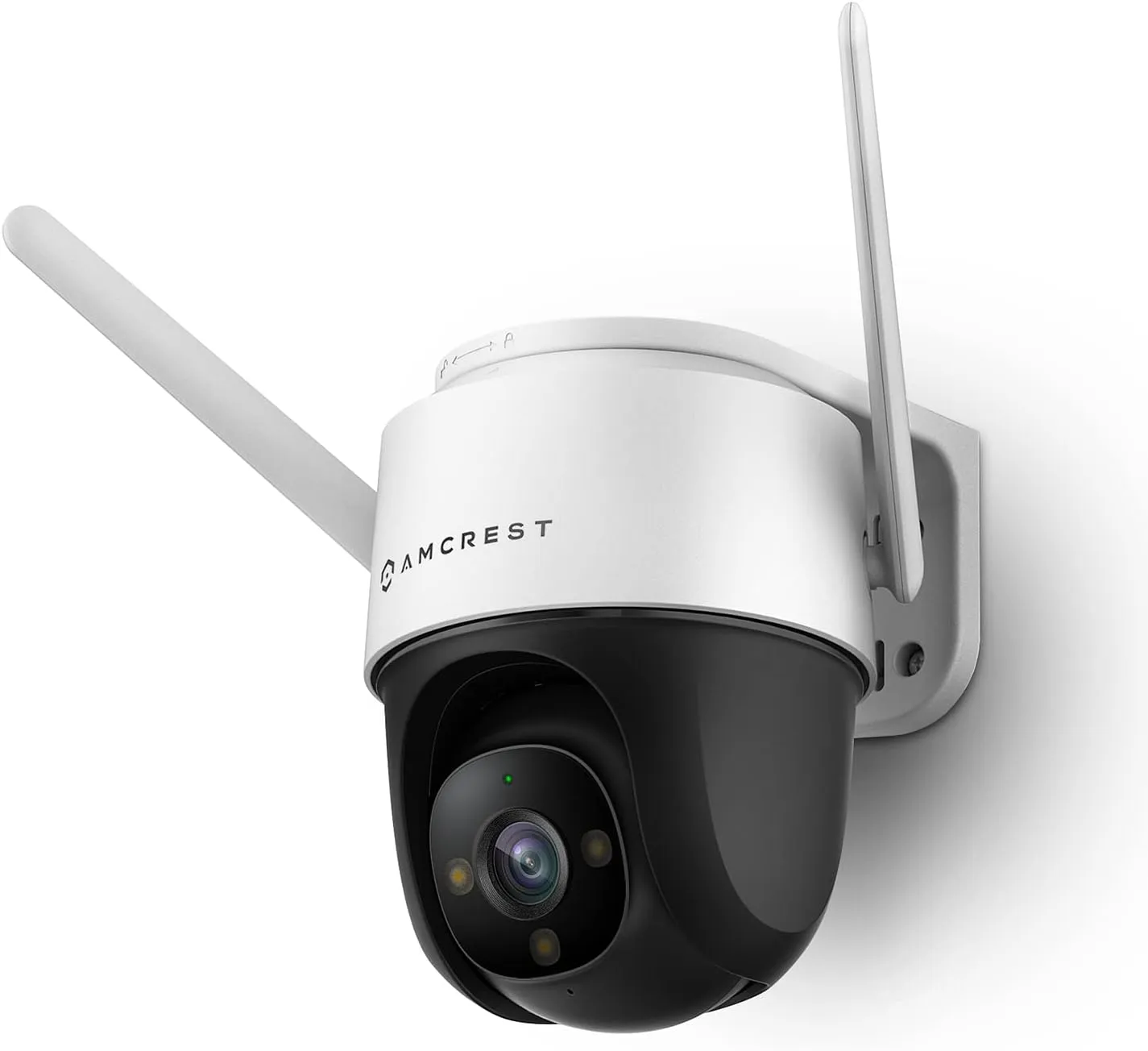 Amcrest 4MP Outdoor PT WiFi IP Camera Pan Tilt Zoom (Digital 16x) SmartHome WiFi Camera Security Speed Dome, Motorized Pan/Tilt, 98ft Nightcolor, WiFi (2.4Ghz), 107º FOV, IP66, (REP-ASH47-W) (Renewed)