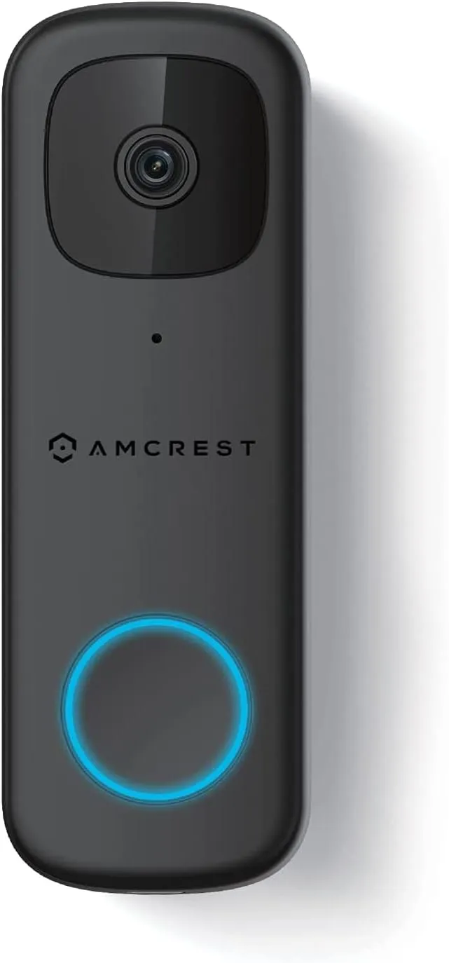 Amcrest 4MP Video Doorbell Camera Pro, Outdoor Smart Home 2.4GHz and 5GHz Wireless WiFi, Micro SD Card, AI Human Detection, IP65 Weatherproof, 2-Way Audio, 164º Wide-Angle Wi-Fi AD410