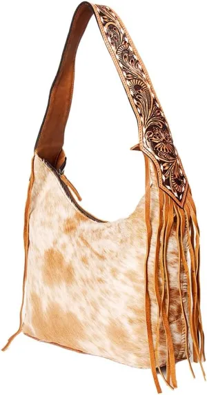 American Darling ADBGA216 Hobo Hair-On Genuine Leather Women Bag Western Handbag Purse
